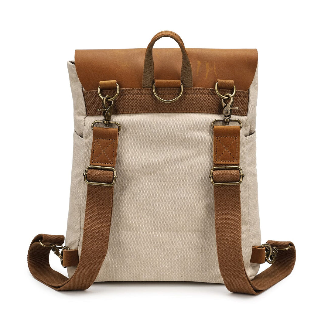 Sorelia | Minimalistischer Vintage-Rucksack aus Canvas und Leder
