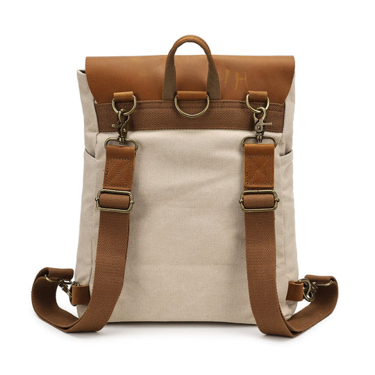 Sorelia | Minimalistischer Vintage-Rucksack aus Canvas und Leder