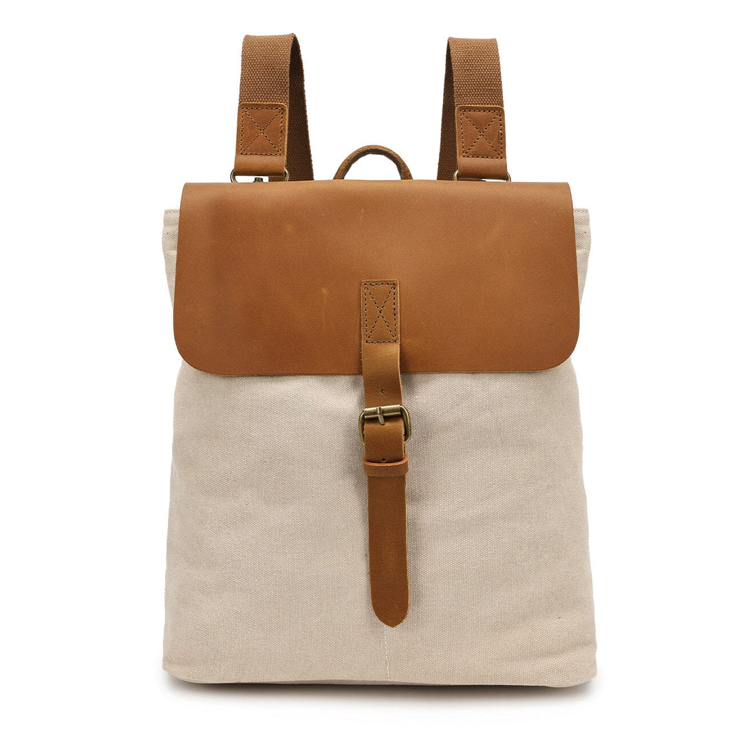 Sorelia | Minimalistischer Vintage-Rucksack aus Canvas und Leder