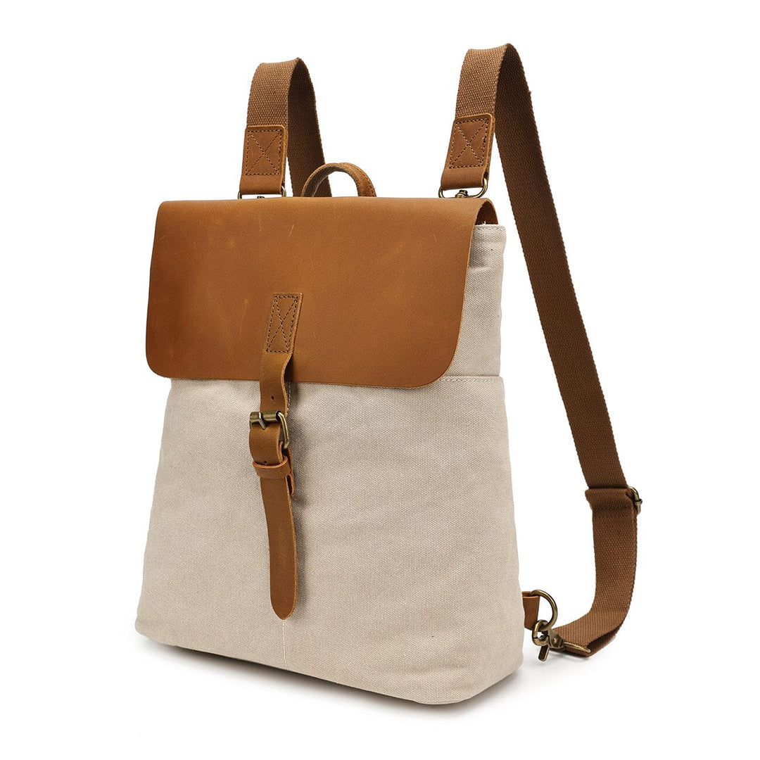 Sorelia | Minimalistischer Vintage-Rucksack aus Canvas und Leder