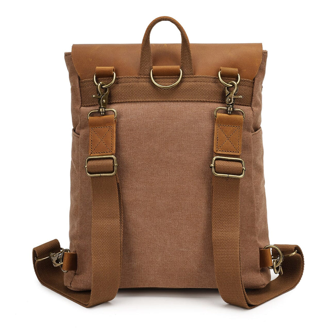 Sorelia | Minimalistischer Vintage-Rucksack aus Canvas und Leder
