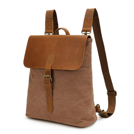 Sorelia | Minimalistischer Vintage-Rucksack aus Canvas und Leder