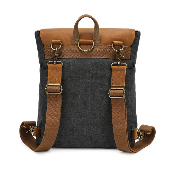 Sorelia | Minimalistischer Vintage-Rucksack aus Canvas und Leder