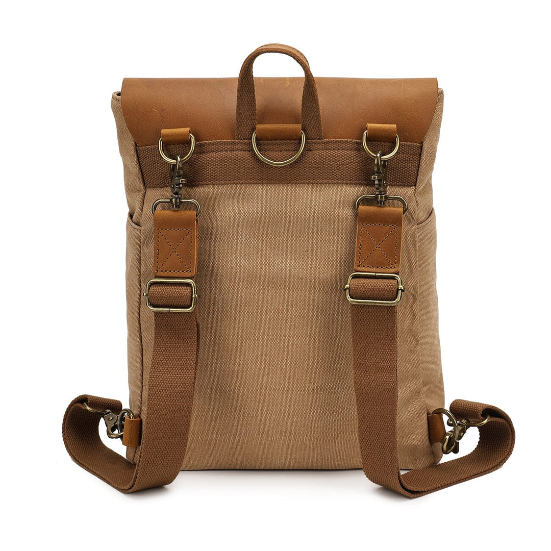 Sorelia | Minimalistischer Vintage-Rucksack aus Canvas und Leder