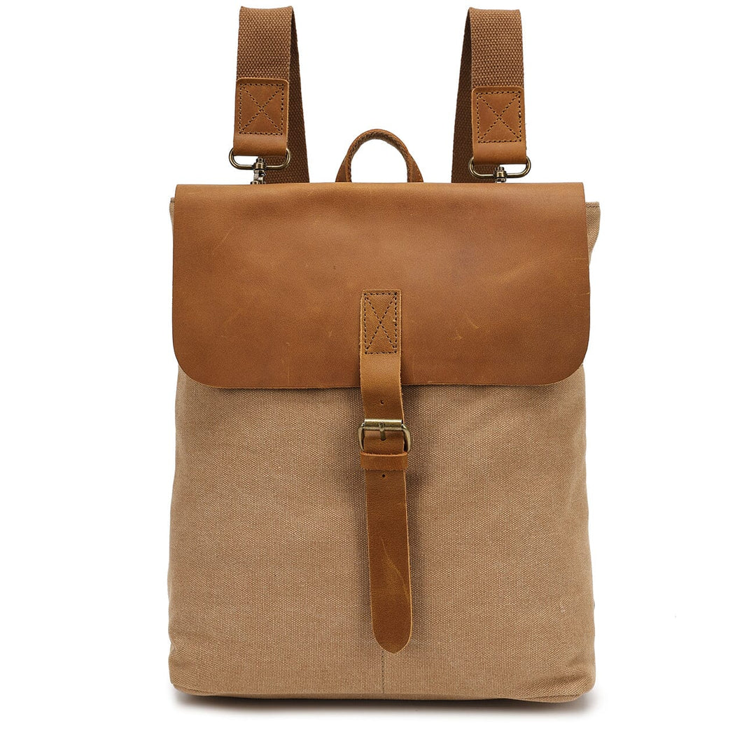 Sorelia | Minimalistischer Vintage-Rucksack aus Canvas und Leder