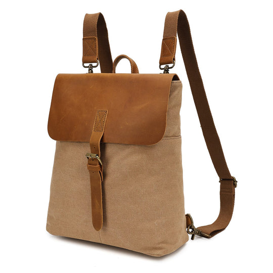 Sorelia | Minimalistischer Vintage-Rucksack aus Canvas und Leder