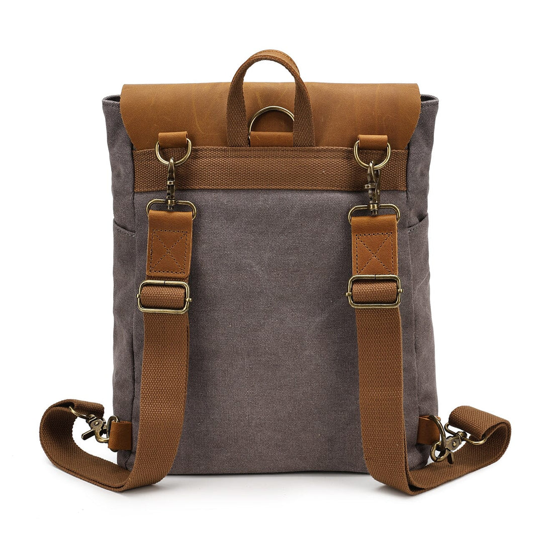 Sorelia | Minimalistischer Vintage-Rucksack aus Canvas und Leder