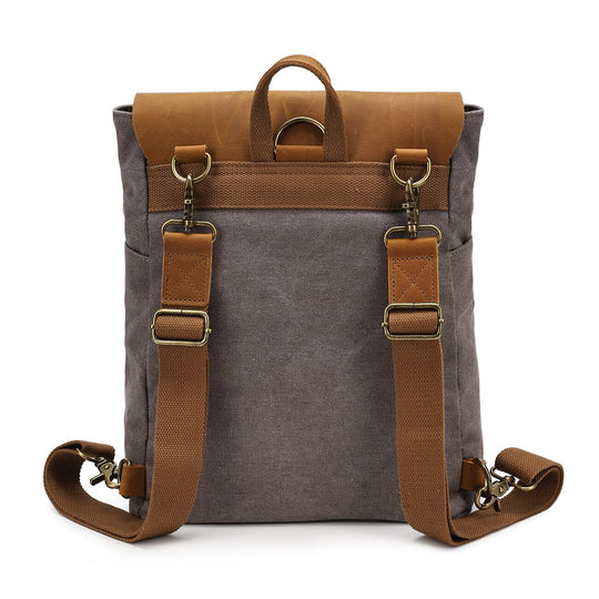 Sorelia | Minimalistischer Vintage-Rucksack aus Canvas und Leder