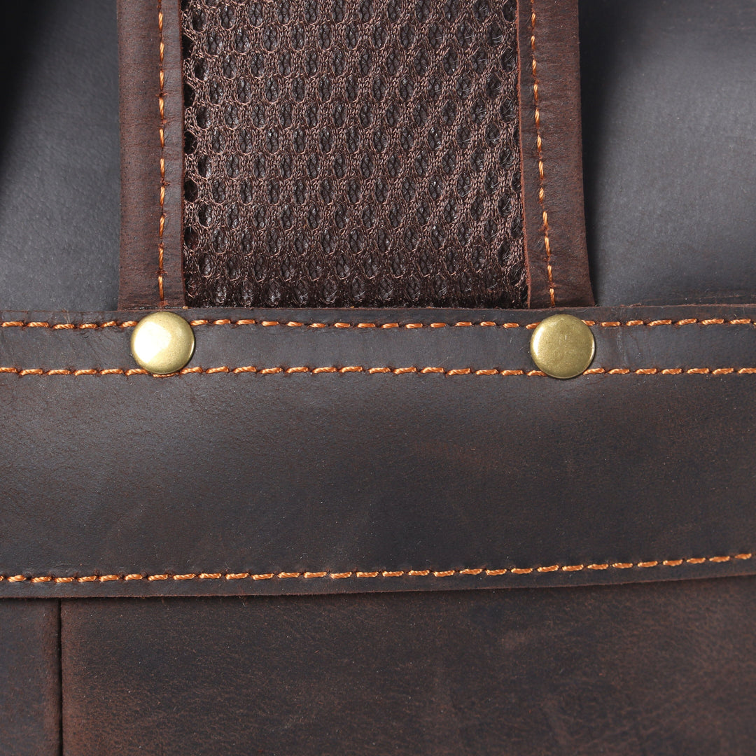 Lior | Vintage-Lederrucksack mit Kordelzug