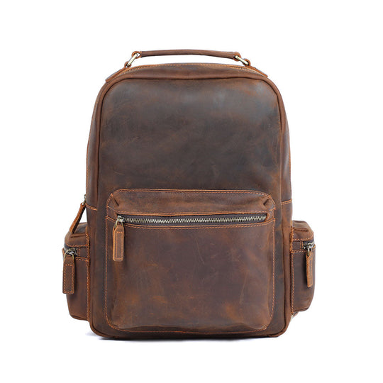 Navi | Vintage-Lederrucksack mit Reißverschluss