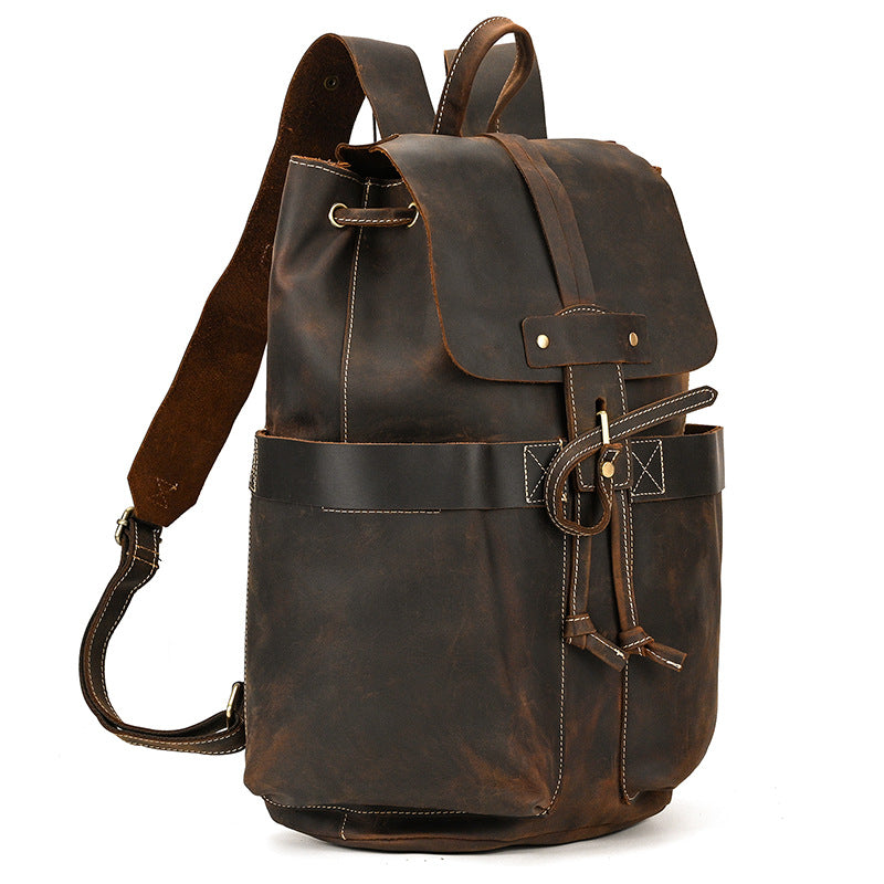 Mira | Vintage-Lederrucksack mit Kordelzug