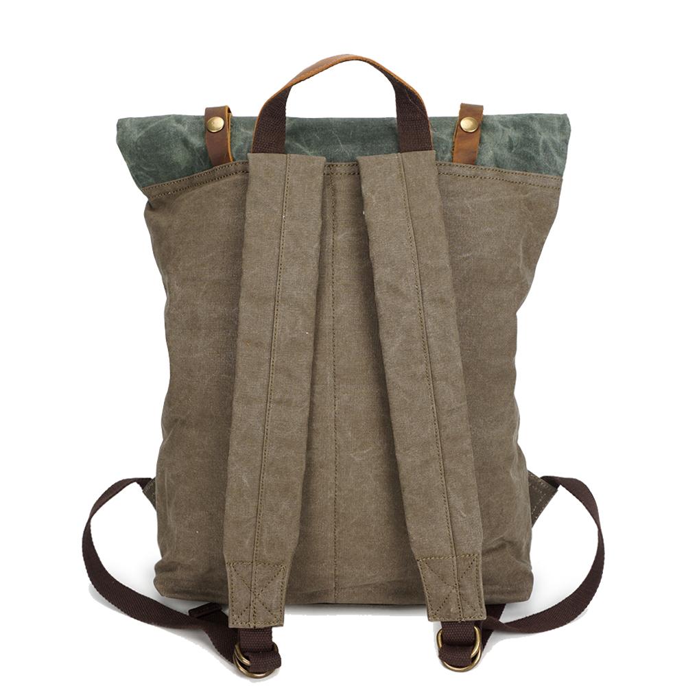 Arvik | Vintage Rolltop-Rucksack aus gewachstem Canvas